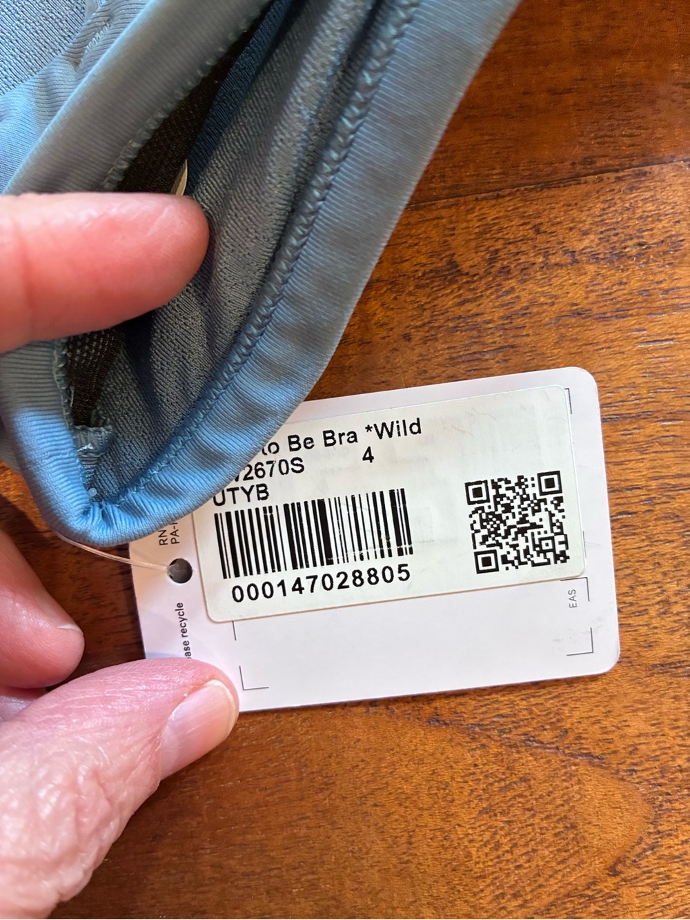 Lululemon Free to Be Bra Wild * Light Blue NWT Size 4 - Picture 6 of 6